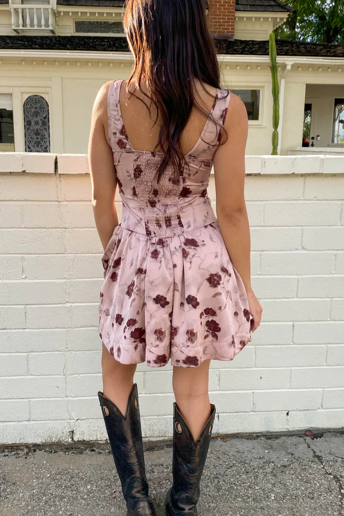 Floral Corset Mini Dress