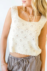 Sleeveless Crochet Top